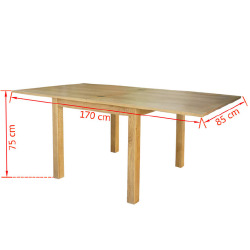 Išskleidžiamas stalas, ąžuolas, 170x85x75cm - Stalai