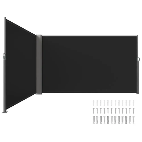 Ištraukiama aliuminio šoninė markizė, 71x236, juoda, vandeniui atspari