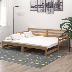 Ištraukiama lova (2x(90x200cm, medaus ruda)