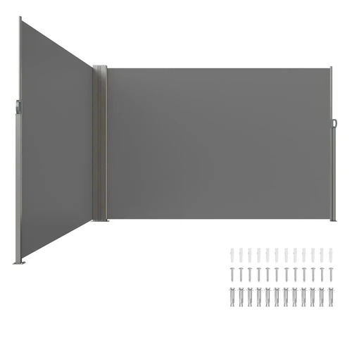 Ištraukiama šoninė markizė, 79''x236'', vandeniui atspari, pilka