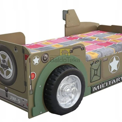 Ergonominė lova su medinėmis grotelėmis ir čiužiniu