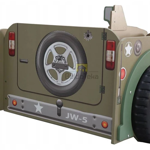 Moderni žalia lova su šviečiančiu priekiu