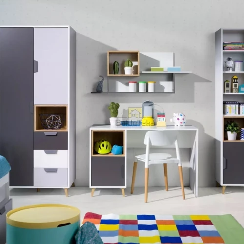 Stilinga JOKER spinta balta matinė/grafit/pilka/ąžuolas lefkas