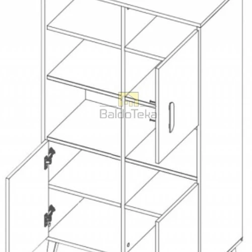 Plati spinta su moderniu dizainu, 80x140x40 cm