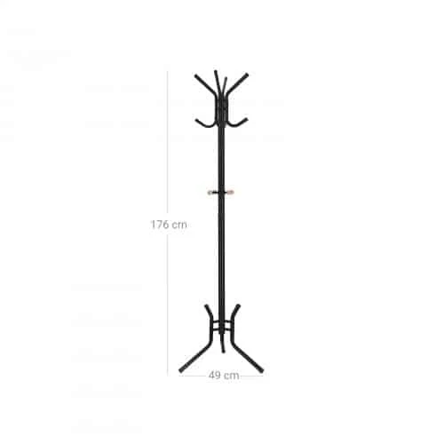 Stabili ir erdvi Songmics paltų kabykla su 8 kabliukais