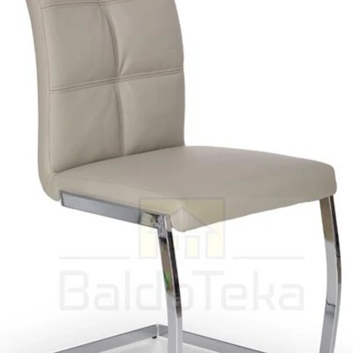 Šviesiai pilkos spalvos kėdės su moderniu dizainu