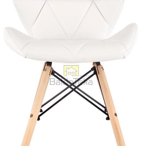 Ekologiška ir patvari kėdė balta spalva