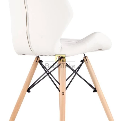 Natūrali medinė kėdė su reguliuojamu aukščiu