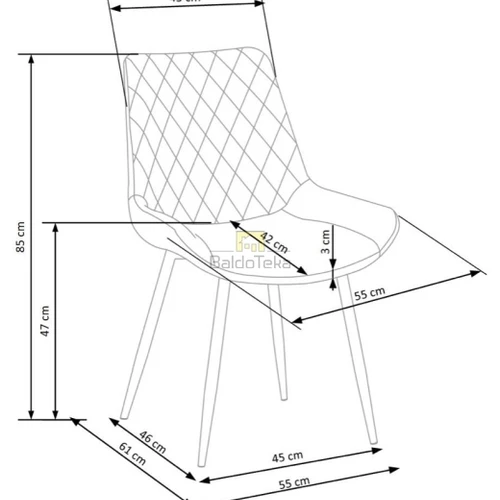 Modernios matinės kėdės ruda/juoda spalva