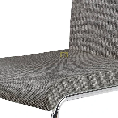 Pilka kėdė su gobelenu, tvirta iki 120 kg