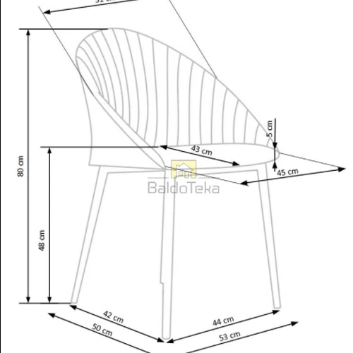 Šiuolaikinės gobeleno kėdės su metaliniu pagrindu