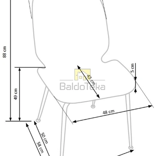 Tvarkinga kušetė su chromuotu metaliniu karkasu