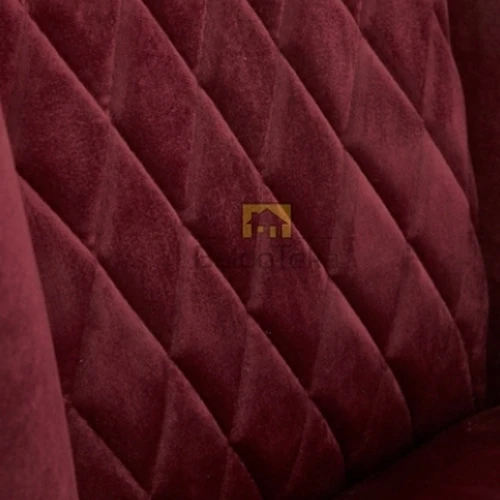 Puikus fotelis bordo spalvos su velvetiniu audiniu