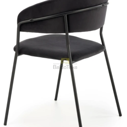 Juoda kėdė su moderniu dizainu ir patogumu