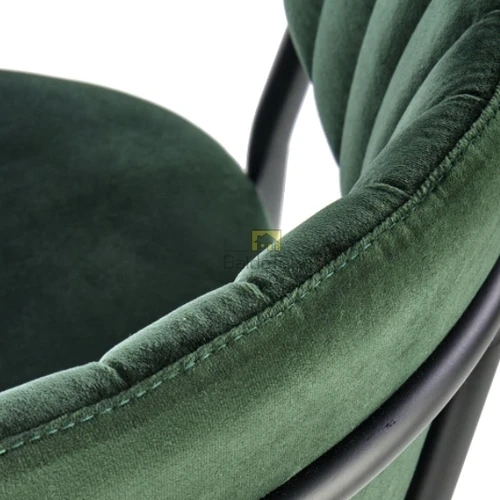 Klasikinė veliūrinė kėdė su plieniniu pagrindu ir 100 kg apkrova