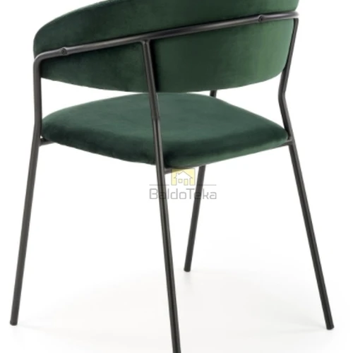 Stilinga tamsiai žalia kėdė su reguliuojama aukščio funkcija