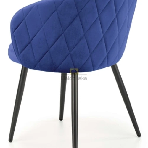 Tvarkinga ir patvari kėdė su 100 kg apkrova, tamsiai mėlyna/juoda