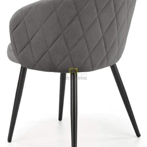 Ergonominė pilka juoda kėdė iki 100 kg