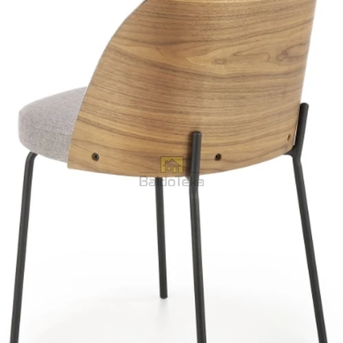 Šiuolaikinė kėdė iš medžio faneruotės ir metalo