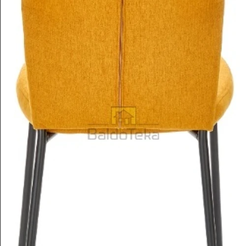 Modernus fotelis garstyčių ir juodos spalvos