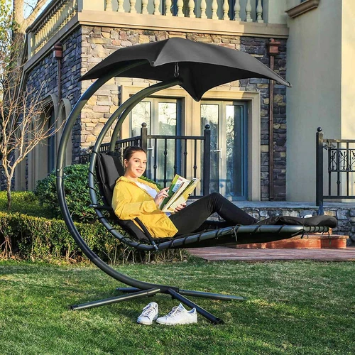 Saulėsaugos gultas su integruotu skėčiu