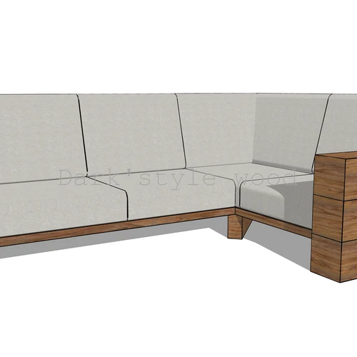 TIMBER kampinė terasos sofa – patvari ir erdvi
