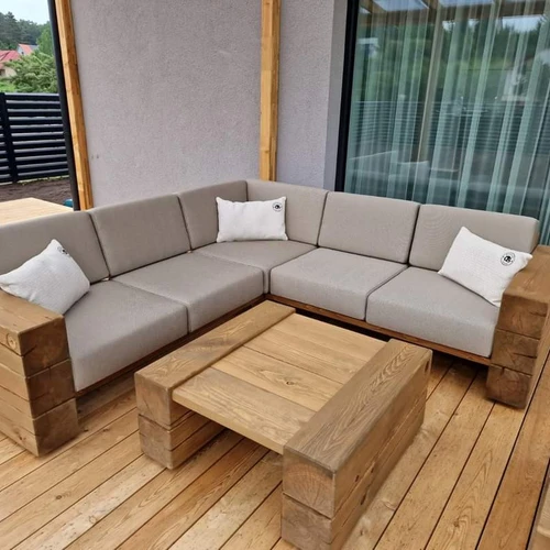 Kampinė lauko sofa 2.25m x 2.25m ¦ TIMBER