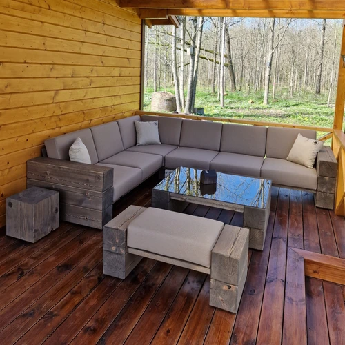 Kampinė lauko sofa 2.25m x 2.85m ¦ TIMBER - Foteliai, sofos