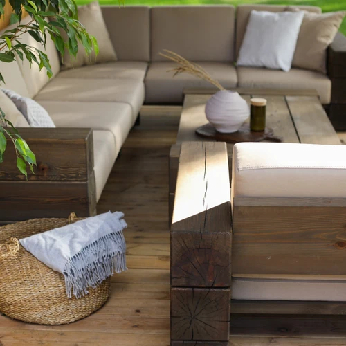 Kampinė lauko sofa 2.25m x 2.85m ¦ TIMBER