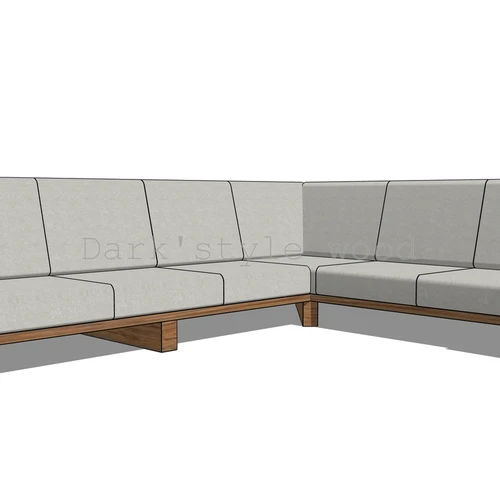 Kampinė lauko sofa 2.25m x 2.85m ¦ TIMBER - Foteliai, sofos