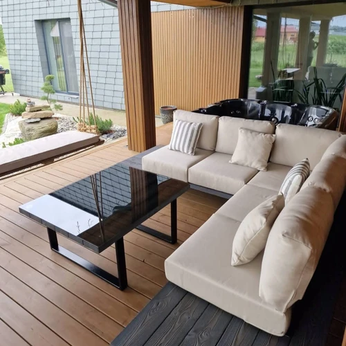 Kampinė lauko sofa 2.44m x 2.44m ¦ COMFORT