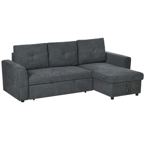 Kampinė sofa-lova, su šezlongu, 232 × 85 × 141 cm