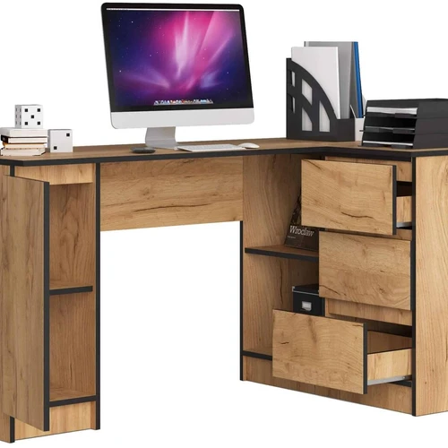 Efektyvus L formos stalas – ideali darbo vieta kambario kampe