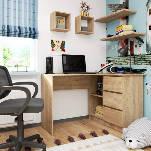 Laminuotas rašomasis stalas su atsparia plokšte ir lengvu surinkimu