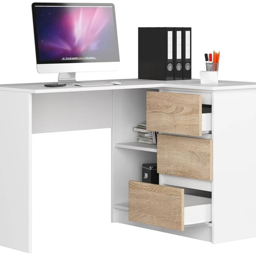 Modernus ąžuolo spalvos stalas jaunimui