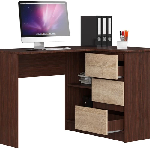 Modernus rašomasis stalas su ABS briaunomis ir metaliniais kreiptuvais