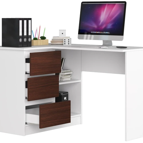 Ergonominis kampinis stalas darbui namuose ar biure