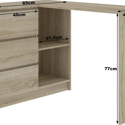 Patvarus rašomasis stalas iš 16 mm plokštės