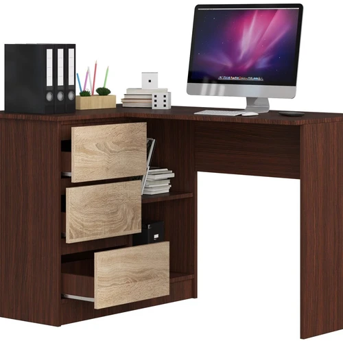 Kampinis rašomasi stalas su spintele ir stalčiais