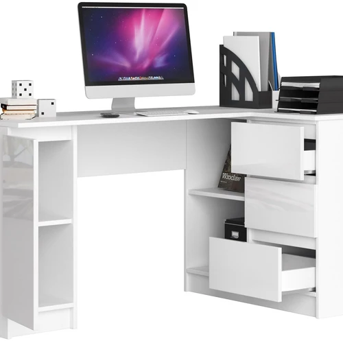 Baltas GLOSS rašomasis stalas – elegancija ir kokybė už patrauklią kainą