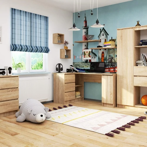 Modernus kampinis stalas – puošmena ir patogumas