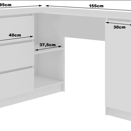 Stalas su didelėmis laisvų erdvių galimybėmis