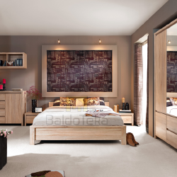 Minimalistinė lova su kompaktiškais matmenimis