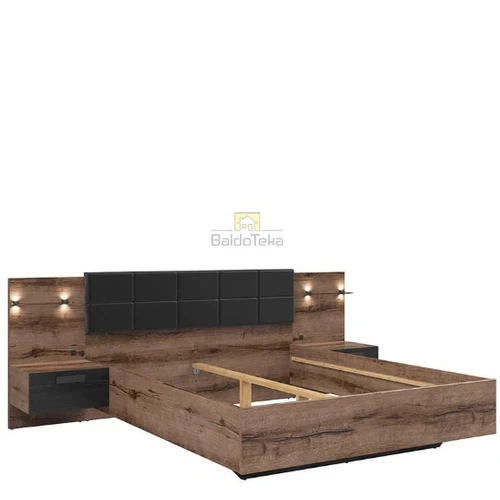 KASSEL LOZ/160/A br dvigulė lova + naktinės spintelės