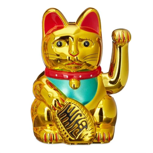 Katės figūrėlė Relaxdays Maneki Neko, 16 × 10 × 8 cm