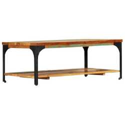 Kavos stalas su lentyna, 100x60x35cm, perdirbtos medienos - Žurnaliniai (kavos) staliukai