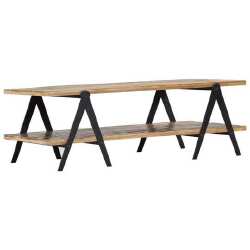 Kavos staliukas, 115x60x40cm, perdirbtos medienos masyvas - Žurnaliniai (kavos) staliukai
