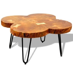 Kavos staliukas, 35 cm, 4 kamienai, masyvi akacijos mediena - Žurnaliniai (kavos) staliukai