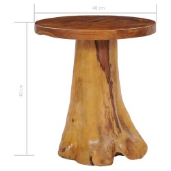 Kavos staliukas, 40x40cm, tikmedžio medienos masyvas - Žurnaliniai (kavos) staliukai