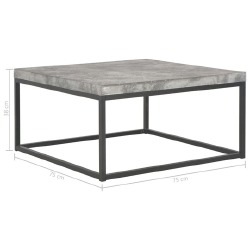 Kavos staliukas (75x75x38cm, betono pilka sp.) - Žurnaliniai (kavos) staliukai